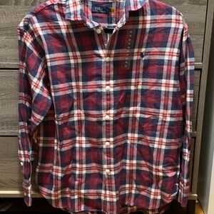Polo by Ralph Lauren women’s Blue and Red Plaid Shirt